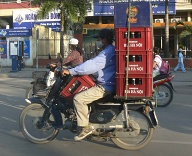 Beer truck Hanoi