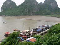 Small island port Ha Long Bay Vietnam